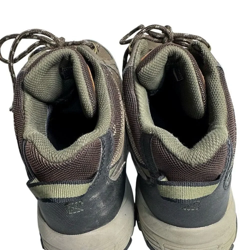 Skechers brown lace up waterproof ankle hiking boots size 9.5 wide width